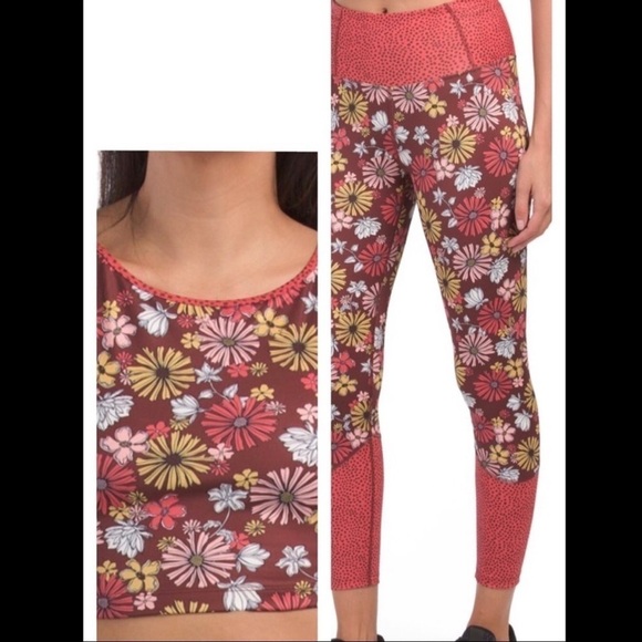 Nanette Lepore 2 Piece Hi Neck Crop Tank & Pocket Legging Size L NWT - Picture 1 of 15